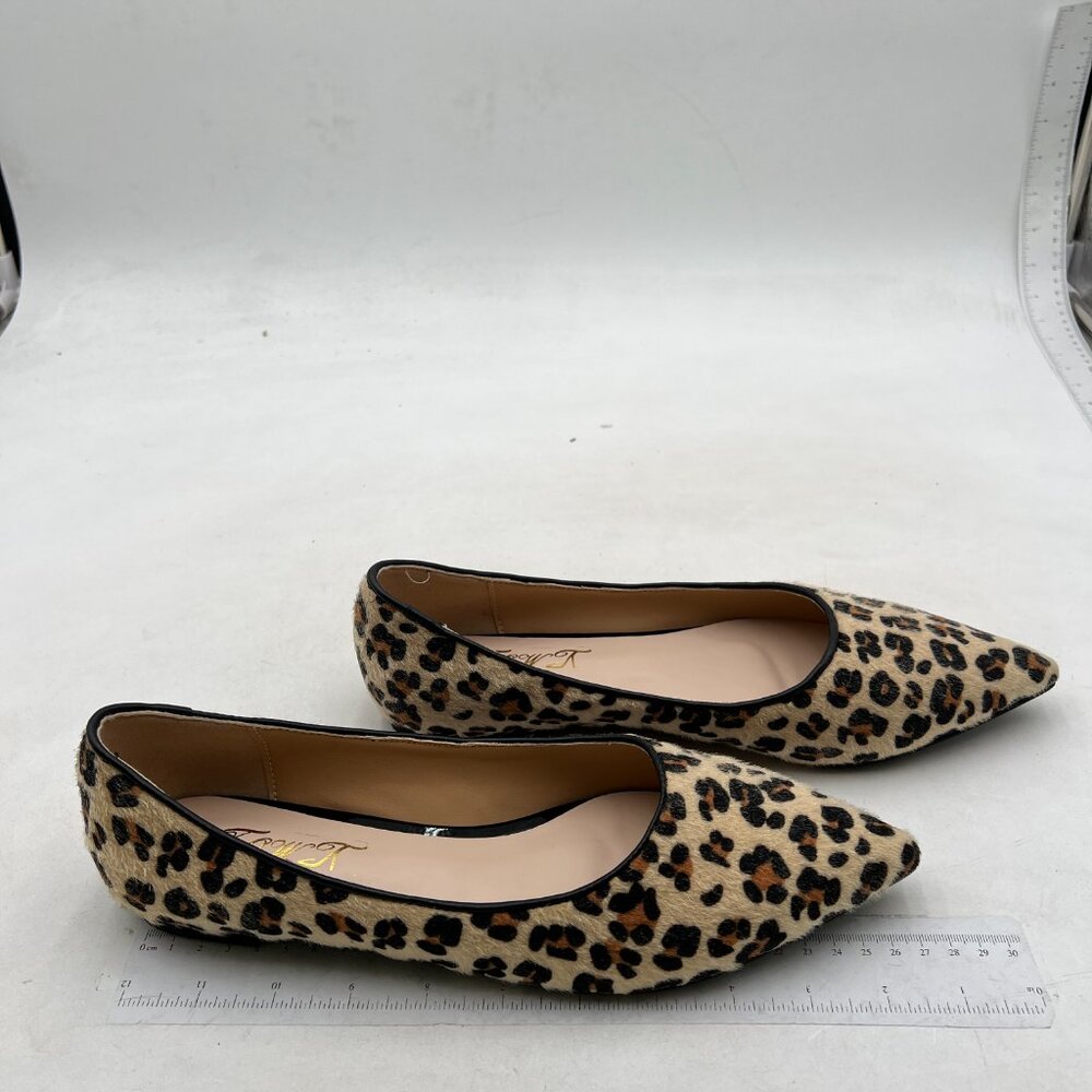 FOWT Women Comfortable Slip On Pointed Toe Flat Heel Pumps Flats Leopard Shoes - Picture 4 of 8